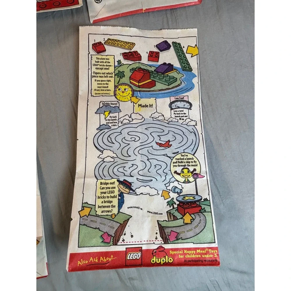 Vintage 1999 McDonalds Happy Meal LEGO Classic Set 1-7 Complete
